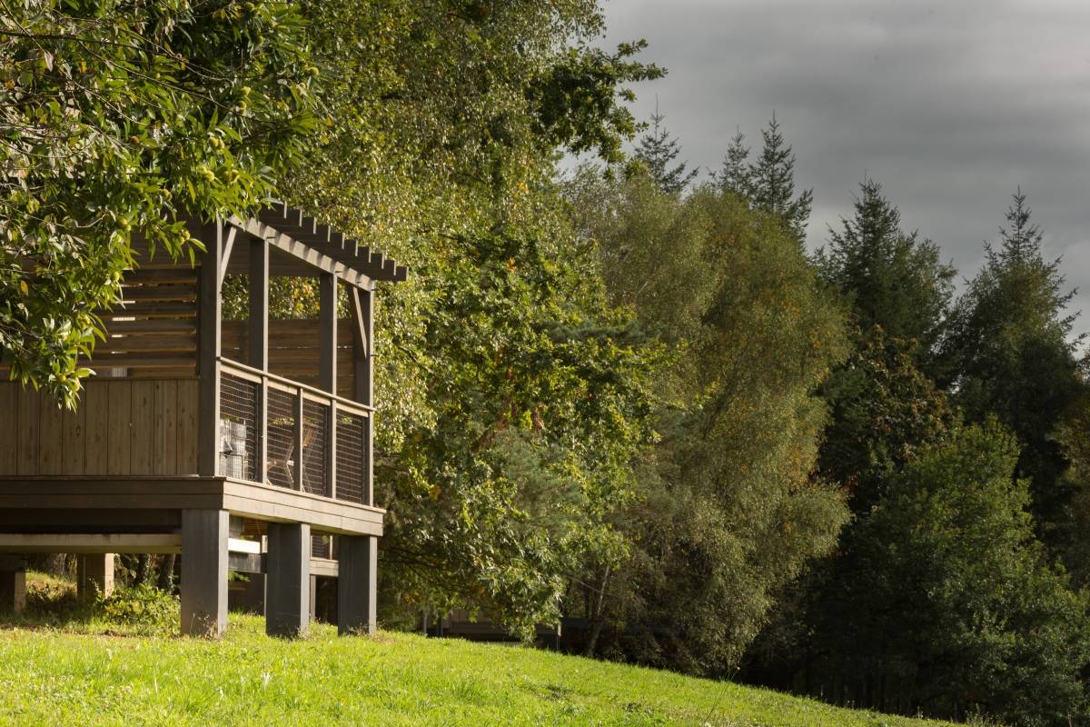 cabane perchée avec spa privatif