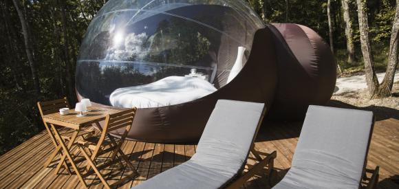 Dormir dans une bulle avec jacuzzi privatif entre Bordeaux et Toulouse