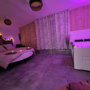 Loft avec lit Rond et jacuzzi 2 places, proche Bordeaux