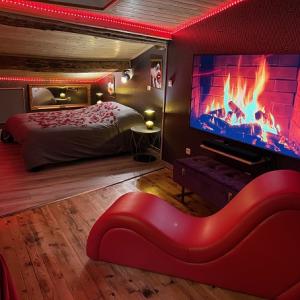 Love room AMBIANCE SECRET et spa privatif près de Lyon