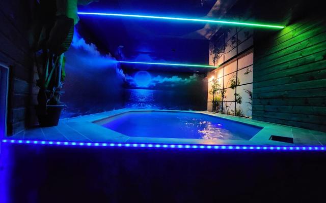 Suite d'exception Royal room 130 m2  piscine interieur chauffée spa  terrasse entièrement privatif , Isère