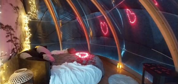 Féerie Wigwam de luxe avec piscine et spa individuels, à 10mn de Carcassonne