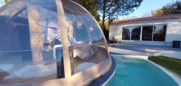 Féerie Wigwam de luxe avec piscine et spa individuels, à 10mn de Carcassonne