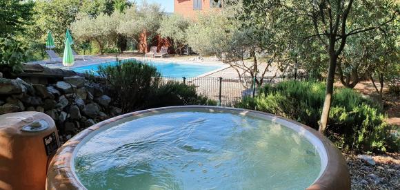 Roulotte gîte avec spa privatif à Vogüé, Ardèche