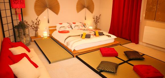 Love room Gite Japonais avec spa privatif au coeur de la Normandie