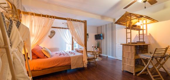 Magnifique Loveroom Bali avec Spa privé et parking, Centre Ville de Troyes
