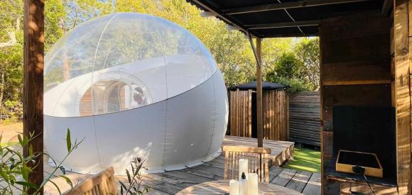 Nuit insolite à la belle étoile dans une bulle, avec spa privé, à 20 minutes de Porto-Vecchio
