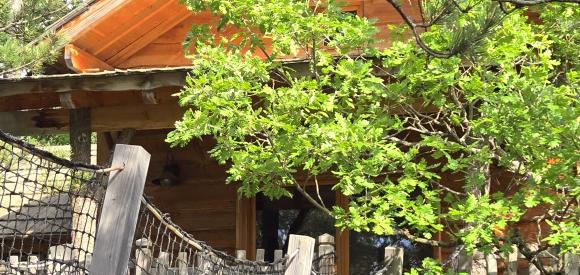 Cabane dans les arbres avec jacuzzi privatif