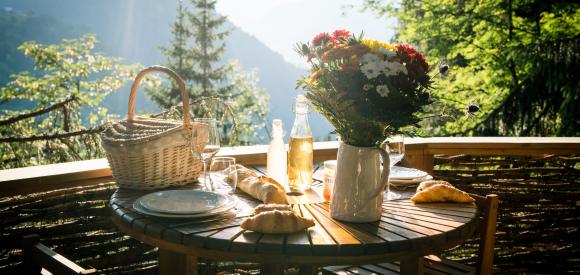 Cabane Nid, vue Mont Blanc, Savoie