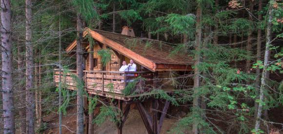 Cabane Mont-Blanc, Cabane de luxe avec jacuzzi et sauna privés