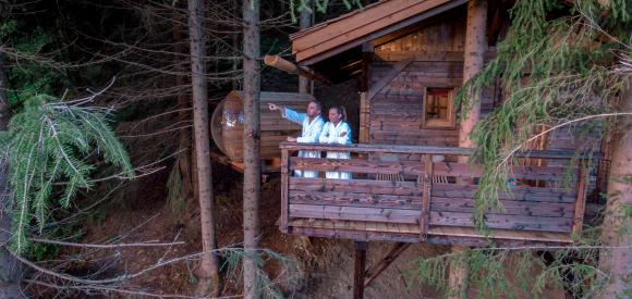 Cabane Mont-Blanc, Cabane de luxe avec jacuzzi et sauna privés