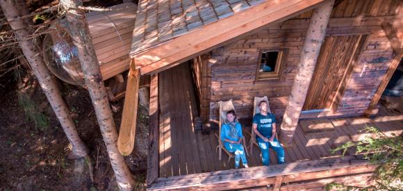 Cabane Mont-Blanc, Cabane de luxe avec jacuzzi et sauna privés