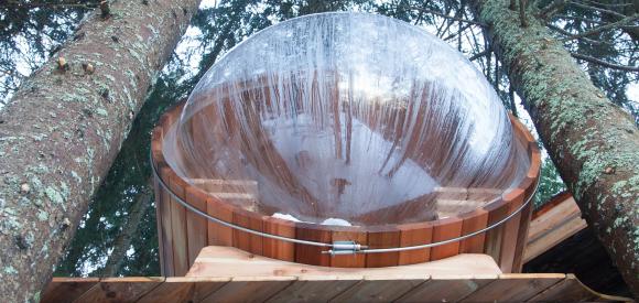 Cabane Mont-Blanc, Cabane de luxe avec jacuzzi et sauna privés