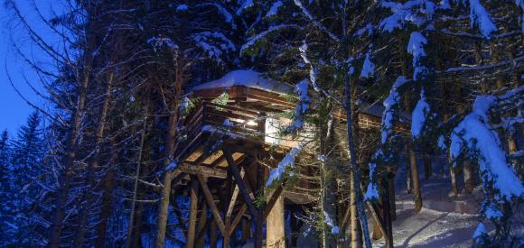 Cabane Mont-Blanc, Cabane de luxe avec jacuzzi et sauna privés