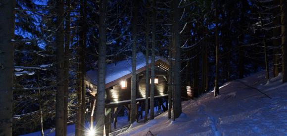 Cabane Mont-Blanc, Cabane de luxe avec jacuzzi et sauna privés