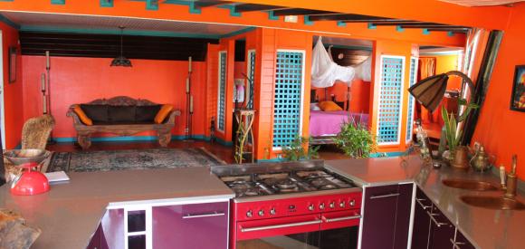 Villa exotique et colorée, avec vue sur la mer et spa intérieur, Guadeloupe