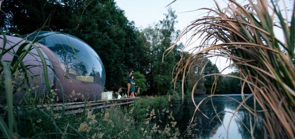 Bulle et SPA privé au bord de l'étang, jacuzzi, vélos electriques, Baie de Somme